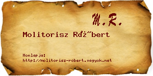 Molitorisz Róbert névjegykártya